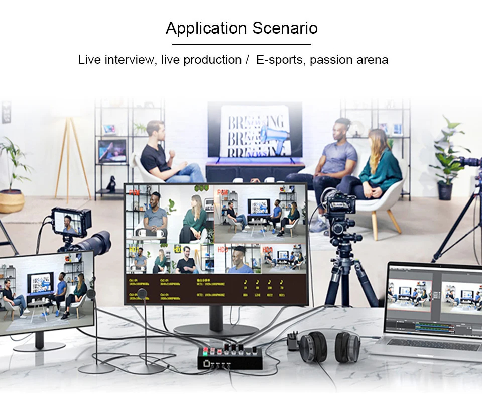 live production crew operating multi-camera switcher
