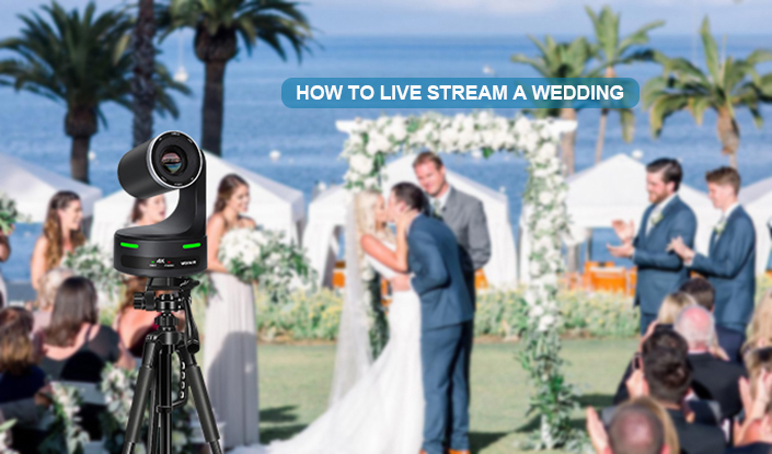 outdoor wedding livestream camera with bonded cellular unit