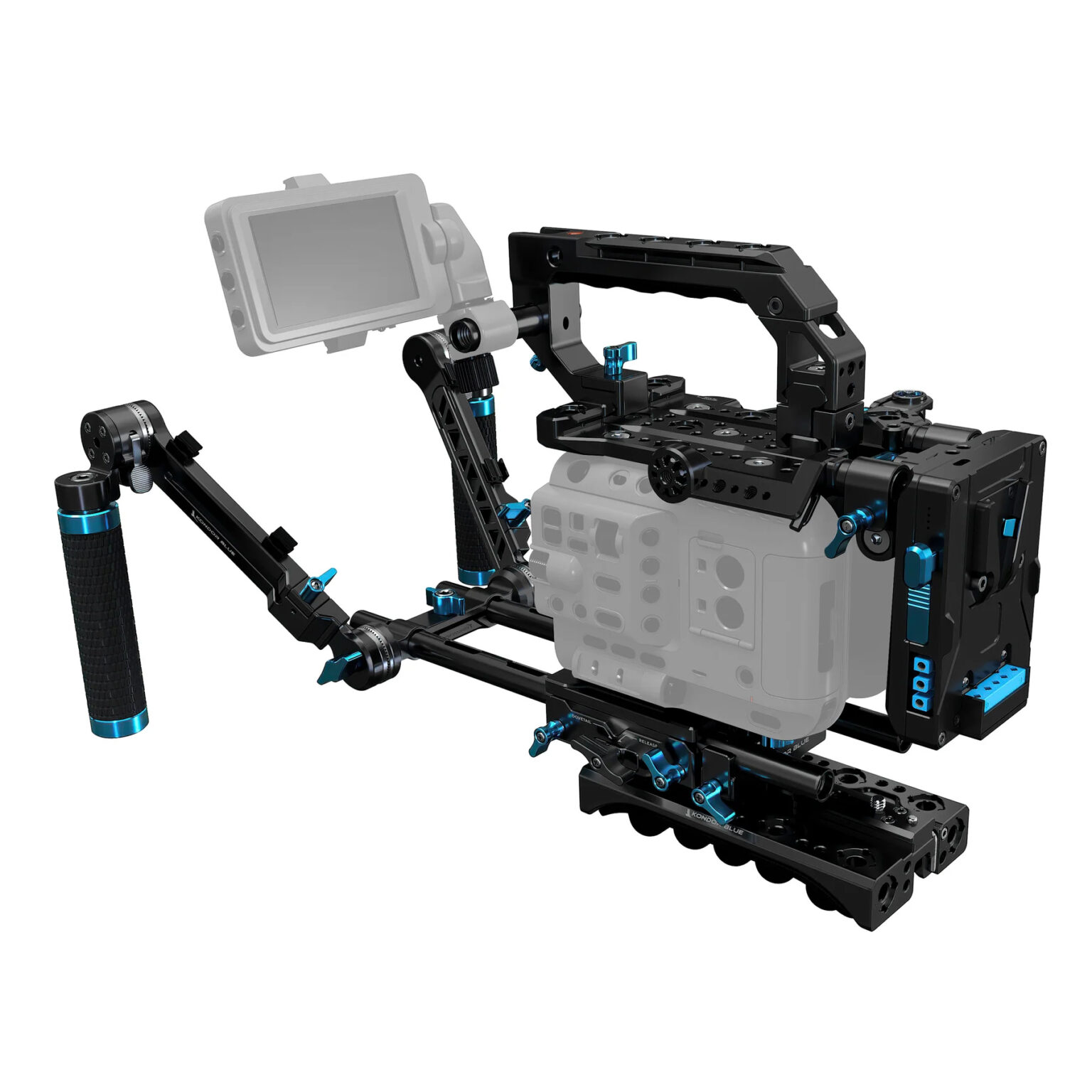 video camera rig with backup cases