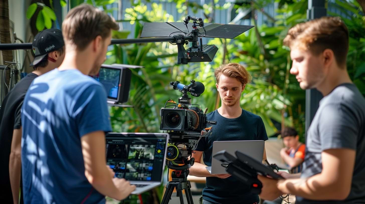 video team filming brand content batch shoot