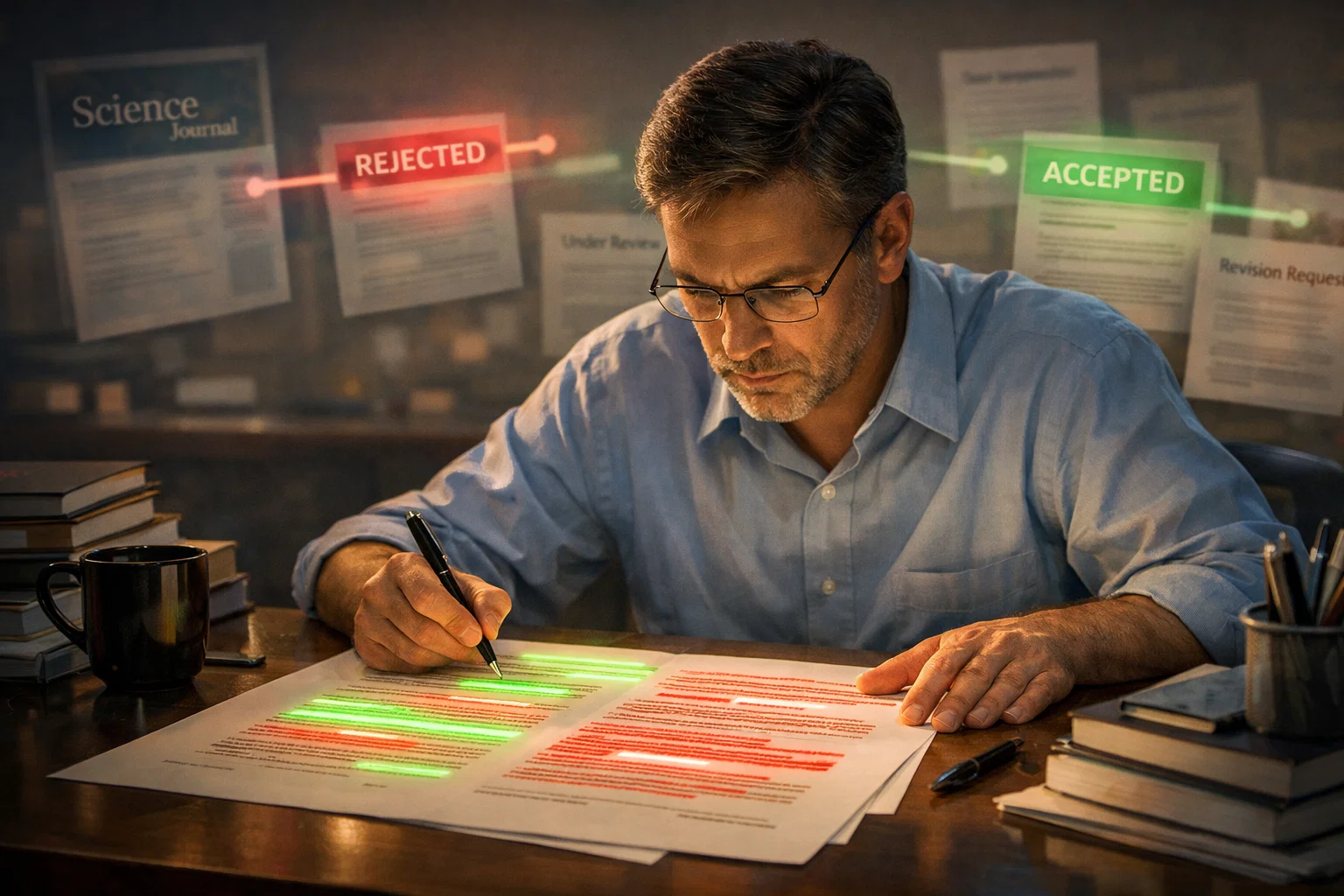 client writing timecoded feedback notes at desk