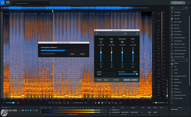audio engineer cleaning waveform in izotope rx